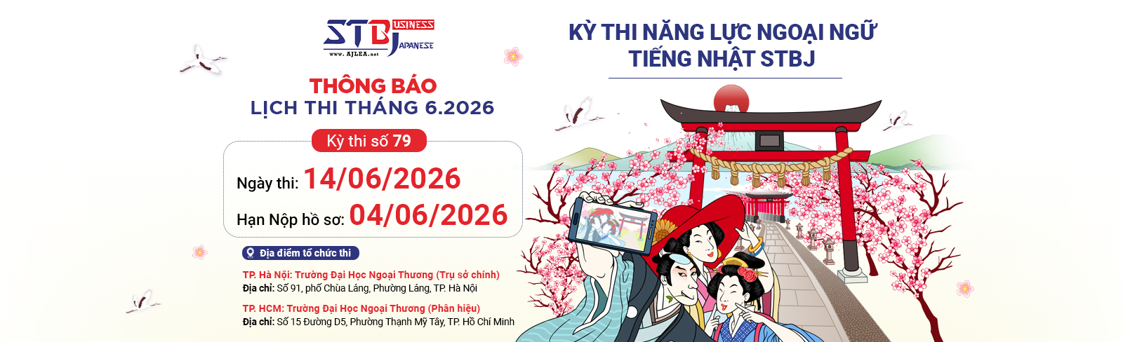 THÔNG BÁO LỊCH THI STBJ T6.2026