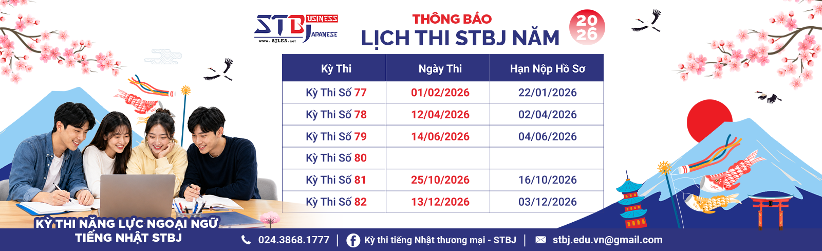 LICH THI STBJ 2026